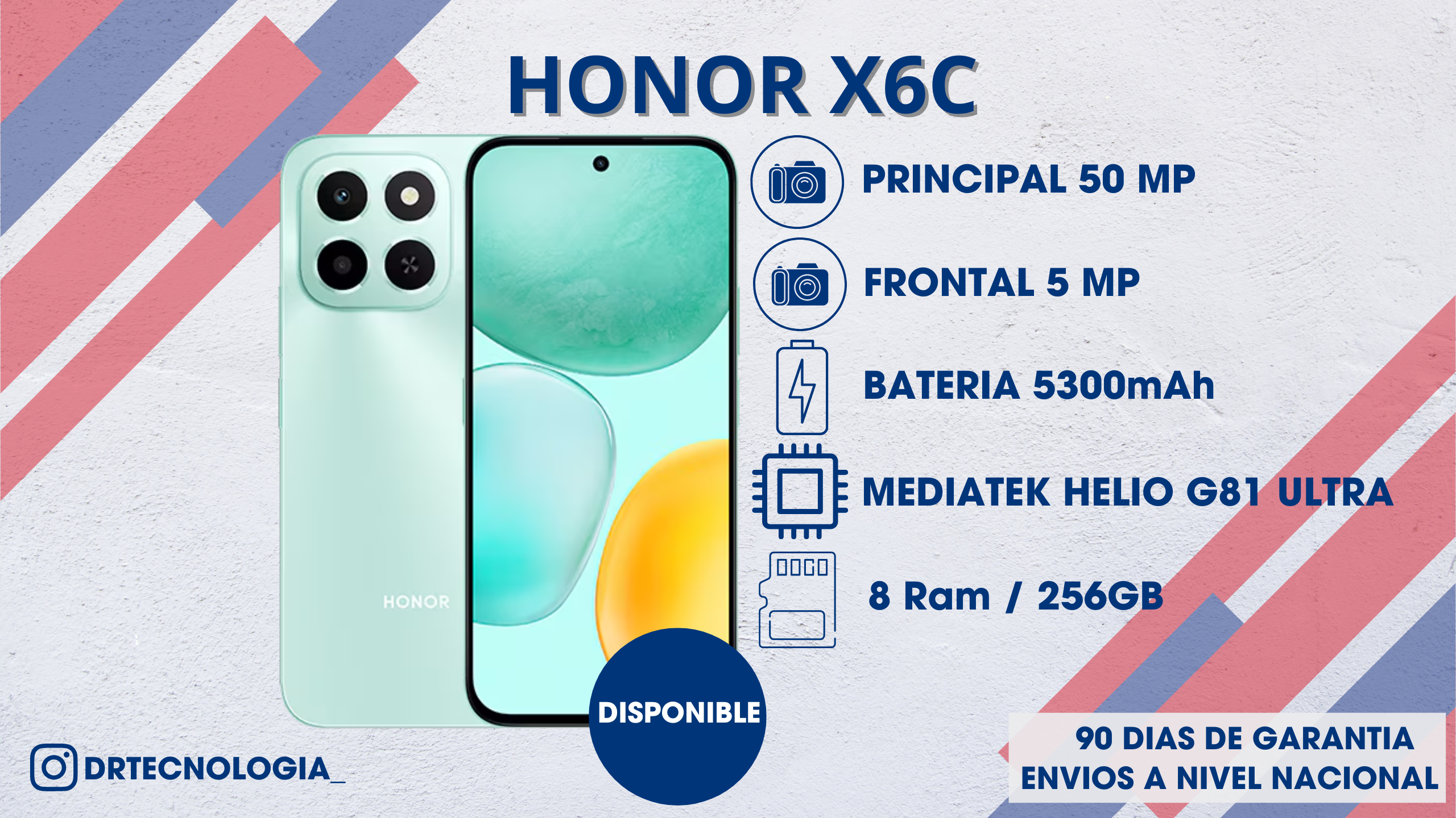 TELEFONO HONOR X6C 8/256GB
